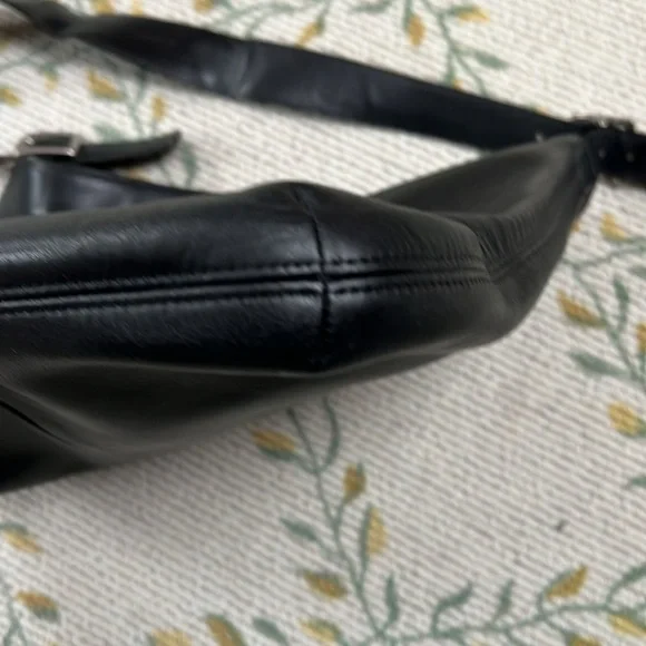 Vintage Coach MSD 9406 Genuine Leather Black Slim Shoulder Bag pristine - Picture 8 of 12